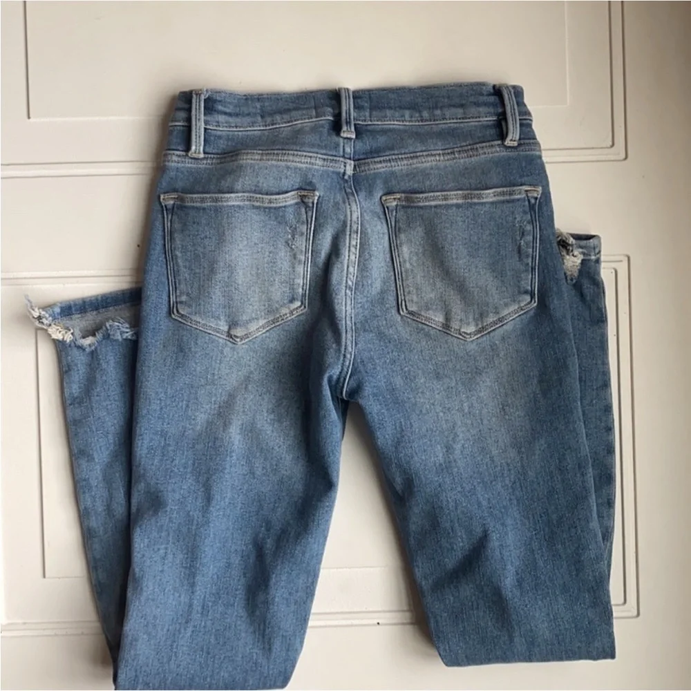 FRAME Denim Le High Skinny Crop Distressed Jeans Size 25 - Picture 7 of 7